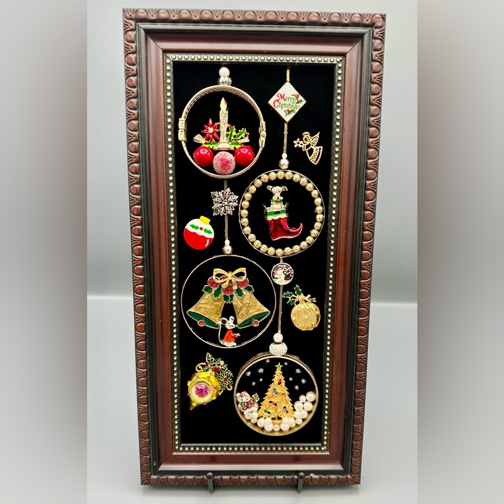 Hand Crafted Elegant Christmas Ornament Collection with Gold and Red Highlights